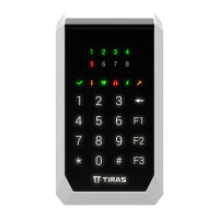 Клавиатура Tiras K-PAD8+ Black на 8 индикаторов зон со встроенным считывателем NFC/Mifare
