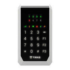 Клавіатура Tiras K-PAD8+ Black на 8 індикаторів зон з вбудованим зчитувачем NFC/Mifare