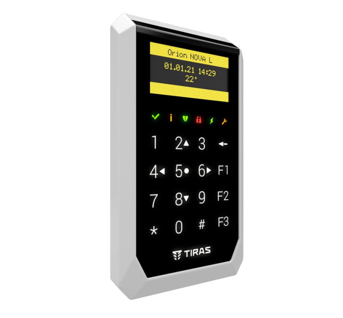 Клавіатура Tiras K-PAD OLED+ Black з OLED-дисплеєм та вбудованим зчитувачем NFC/Mifare