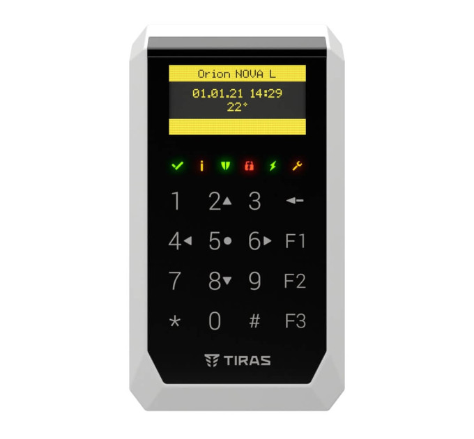 Клавіатура Tiras K-PAD OLED+ Black з OLED-дисплеєм та вбудованим зчитувачем NFC/Mifare