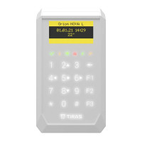 Клавиатура Tiras K-PAD OLED+ White с OLED-дисплеем и встроенным считывателем NFC/Mifare