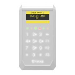Клавіатура Tiras K-PAD OLED+ White з OLED-дисплеєм та вбудованим зчитувачем NFC/Mifare