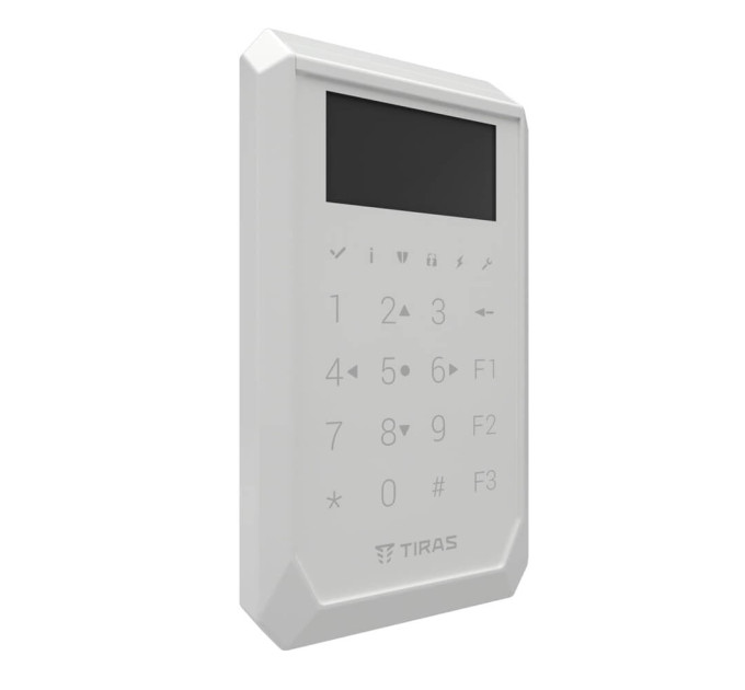 Клавіатура Tiras K-PAD OLED+ White з OLED-дисплеєм та вбудованим зчитувачем NFC/Mifare