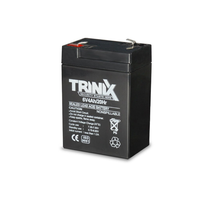 Аккумуляторная батарея 6В 4Ач Trinix 6V4Ah/20Hr AGM свинцово-кислотная