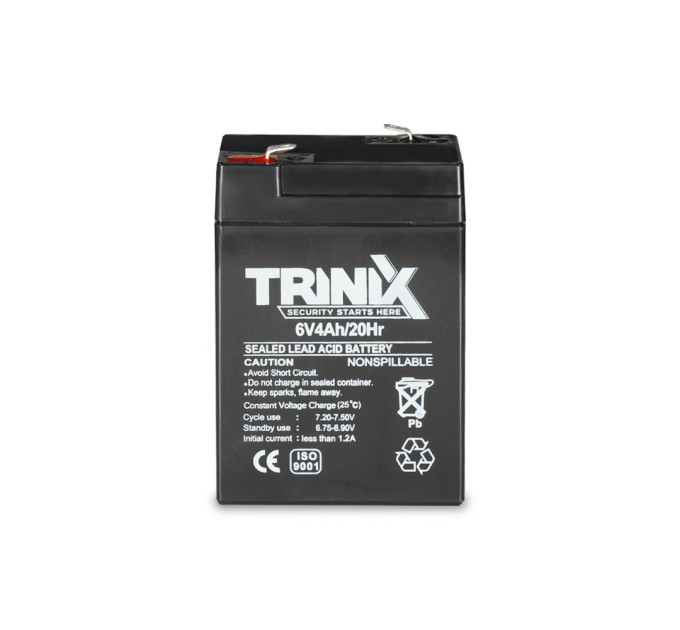 Аккумуляторная батарея 6В 4Ач Trinix 6V4Ah/20Hr AGM свинцово-кислотная
