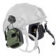 Активные защитные наушники Earmor M32H (FG) Olive с гарнитурой и креплением на шлем