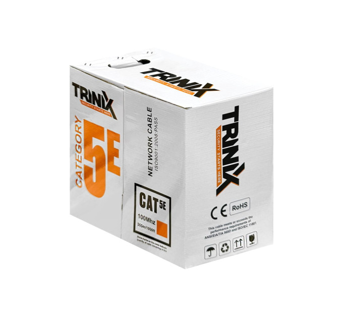 Кабель витая пара UTP CAT5E CCA 0.51mm PVC Indoor Trinix 305m