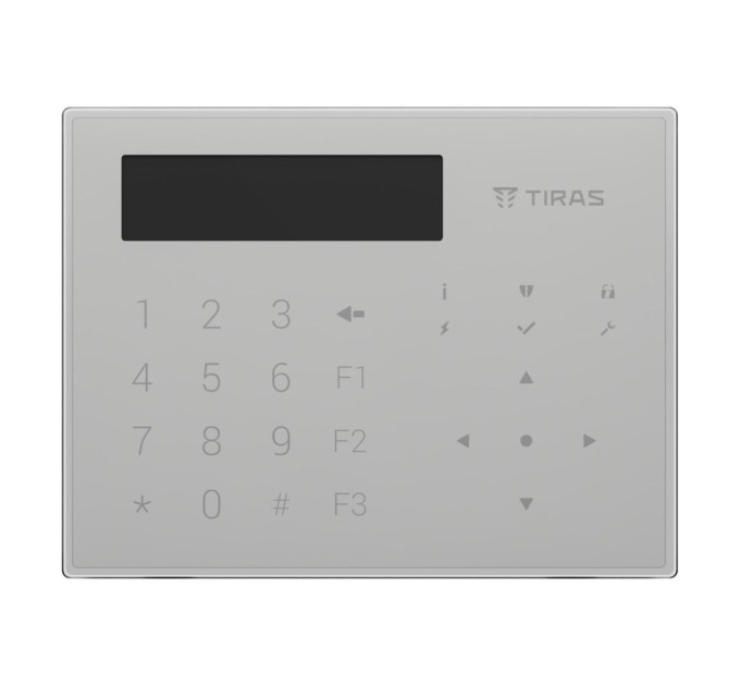 Клавиатура Tiras K-GLCD+ White с OLED-дисплеем и считывателем NFC/Mifare