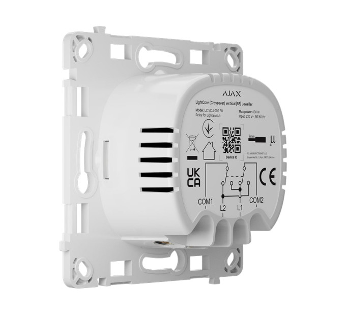 Реле Ajax LightCore (Crossover) vertical для разумного вертикального перекрестного выключателя света LightSwitch (Crossover)