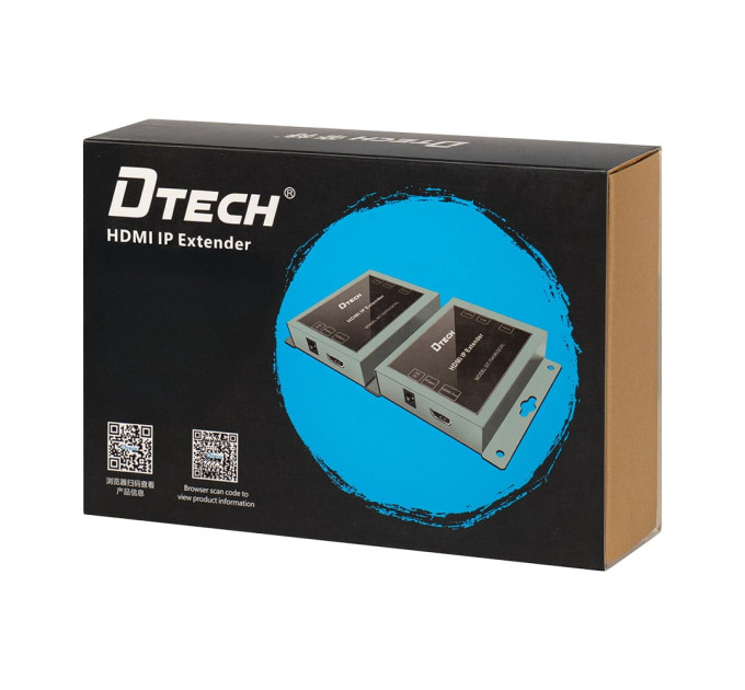 Удлинитель видеосигнала HDMI 150m IP-150 Dtech DT-7043 (QCW)
