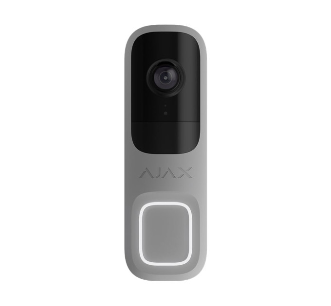 Відеодзвінок з WiFi 4Mp Ajax DoorBell Gray із вбудованим штучним інтелектом та ІЧ датчиком руху