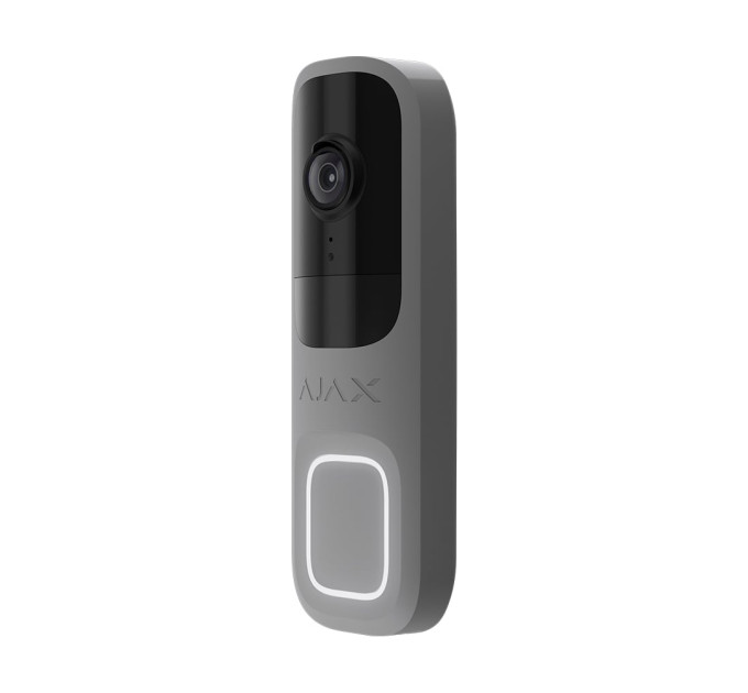 Відеодзвінок з WiFi 4Mp Ajax DoorBell Gray із вбудованим штучним інтелектом та ІЧ датчиком руху
