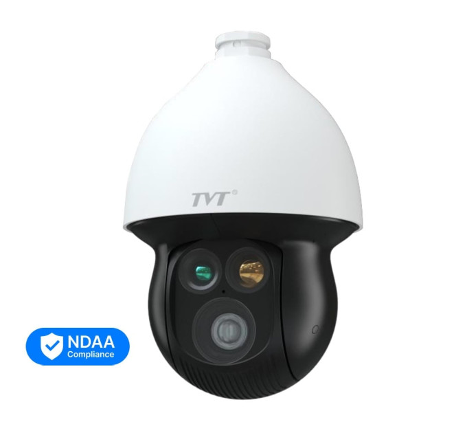 Тепловізійна IP-відеокамера TVT TD-5635E1-VT2(PE/432/VL30/25mm) Thermal 384*288 f=25mm Optical PTZ 4Mp f=4.8-154mm