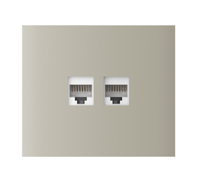 Фронтальная панель Ajax CenterCover (LAN) vertical ivory/слоновая кость для интернет-розетки Outlet (LAN)