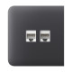 Фронтальная панель Ajax SideCover (LAN) graphite/графит для интернет-розетки Outlet (LAN)
