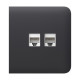 Фронтальная панель Ajax SideCover (LAN) graphite/графит для интернет-розетки Outlet (LAN)