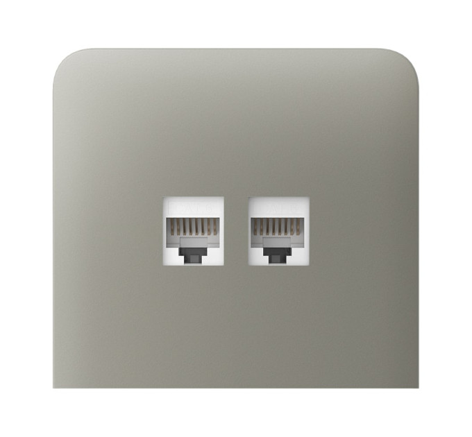 Фронтальная панель Ajax SideCover (LAN) vertical olive/оливковая для интернет-розетки Outlet (LAN)