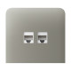 Фронтальная панель Ajax SideCover (LAN) vertical olive/оливковая для интернет-розетки Outlet (LAN)