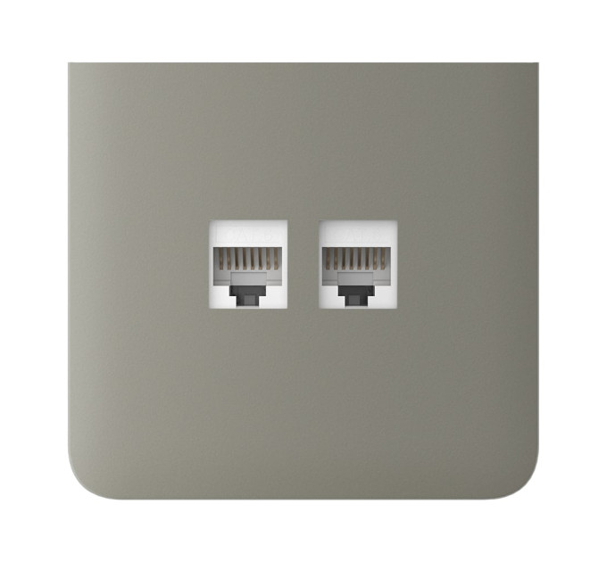 Фронтальная панель Ajax SideCover (LAN) vertical olive/оливковая для интернет-розетки Outlet (LAN)