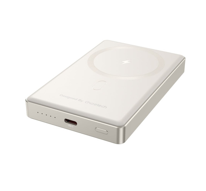Повербанк 10000mAh Choetech B739 Silver QC3.0 PD3.0 бездротова магнітна зарядка