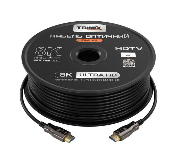 Кабель HDMI V2.1 оптический 60м Trinix (AOC-HDMI8k-60m)