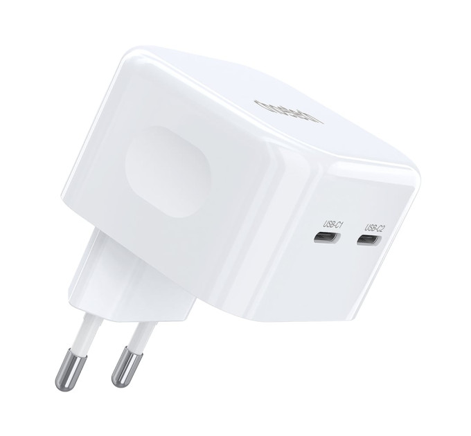 Сетевое зарядное устройство для Choetech Q5008 PD35W 2xUSB-C White Сетевое зарядное устройство для Choetech Q5008 PD35W 2xUSB-C White