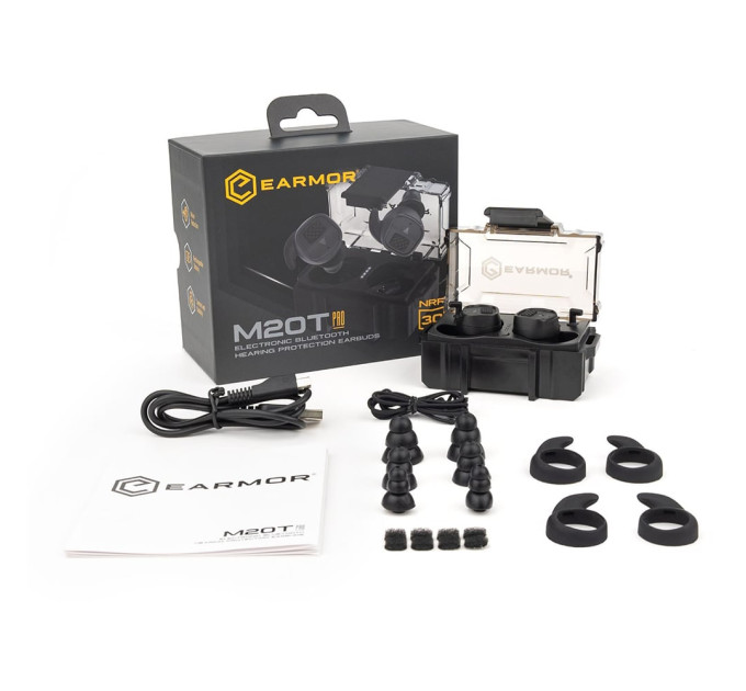 Активные защитные наушники (беруши) Earmor M20T PRO Black с Bluetooth 5.4