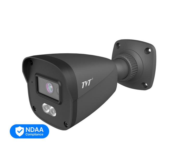 IP-відеокамера 2Mp TVT TD-9421S4L-C(D/PE/AW1) Black f=2.8mm, ІЧ+LED-підсвічування, з мікрофоном IP-відеокамера 2Mp TVT TD-9421S4L-C(D/PE/AW1) Black f=2.8mm, ІЧ+LED-підсвічування, з мікрофоном