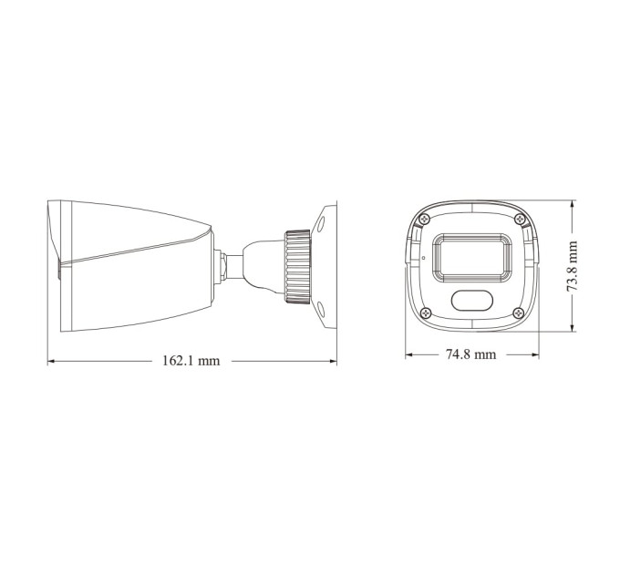 IP-відеокамера 2Mp TVT TD-9421S4L-C(D/PE/AW1) Black f=2.8mm, ІЧ+LED-підсвічування, з мікрофоном