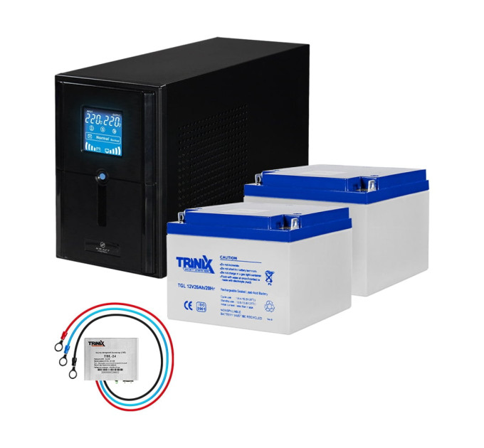 Комплект резервного питания: Kraft PSW1000VA/800W(LCD)24V UPS + гелевая батарея 660 Вт*ч Комплект резервного питания: Kraft PSW1000VA/800W(LCD)24V UPS + гелевая батарея 660 Вт*ч