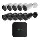 Комплект IP-відеонагляду на 10 камер Ajax IP-Video Kit 10x5Mp/2.8mm (BW/BB): 10 циліндричних 5Mp відеокамер + 16-канальний 8Mp відеореєстратор