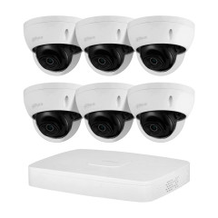 Комплект видеонаблюдения на 6 камер Dahua XVR-Video Kit 6x4Mp (D): 6 купольных 4Mp IP-видеокамер + 5Mp XVR-видеорегистратор 4+2 IP канала