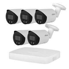 Комплект видеонаблюдения на 5 камер Dahua XVR-Video Kit 5x4Mp (B): 5 цилиндрических 4Mp IP-видеокамер + 5Mp XVR-видеорегистратор 4+2 IP канала