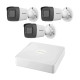 Комплект IP-відеонагляду на 3 камери Hikvision IP-Video Kit 3x2Mp (B): 3 циліндричні 2Mp відеокамери + 4-канальний 6Mp відеореєстратор