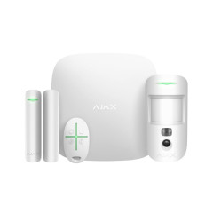 Комплект беспроводной сигнализации Ajax StarterKit Cam белый с 2G, Ethernet, фотоверификацией тревог