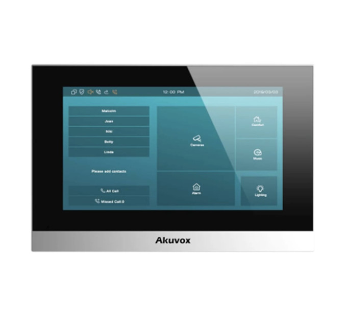 Відеодомофон 7” WiFi Akuvox C313W Silver SIP Linux Bluetooth