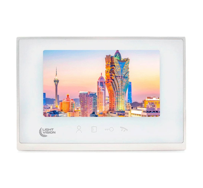 Відеодомофон 7” Light Vision MACAO FHD White
