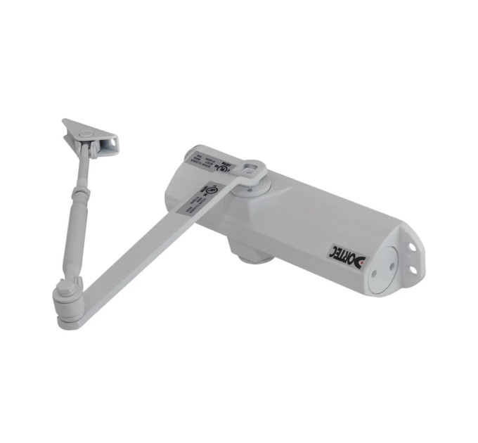 Дверной доводчик Dortec DT-83H White с фиксацией дверей в открытом положении Дверной доводчик Dortec DT-83H White с фиксацией дверей в открытом положении
