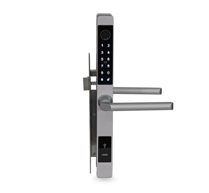 Замок биометрический автономный Trinix TRL-5105BTF Silver Right с Bluetooth, считывателем отпечатков пальцев и карт Mifare Замок биометрический автономный Trinix TRL-5105BTF Silver Right с Bluetooth, считывателем отпечатков пальцев и карт Mifare