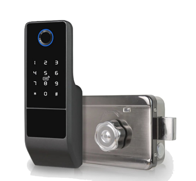 Замок биометрический автономный Trinix TRL-5201BTFW Black Right с Bluetooth, считывателем отпечатков пальцев и карт Mifare Замок биометрический автономный Trinix TRL-5201BTFW Black Right с Bluetooth, считывателем отпечатков пальцев и карт Mifare