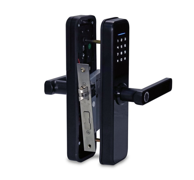 Замок биометрический автономный Trinix TRL-5305BTF Black с Bluetooth, считывателем отпечатков пальцев и карт Mifare