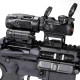 Коліматорний приціл Sig Sauer Romeo-MSR 2MOA red dot зі збільшувачем Juliet3-Micro 1-3X