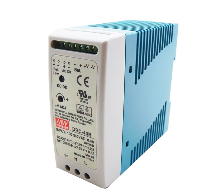 Блок питания с функцией UPS DRC-40B Mean Well на DIN-рейке