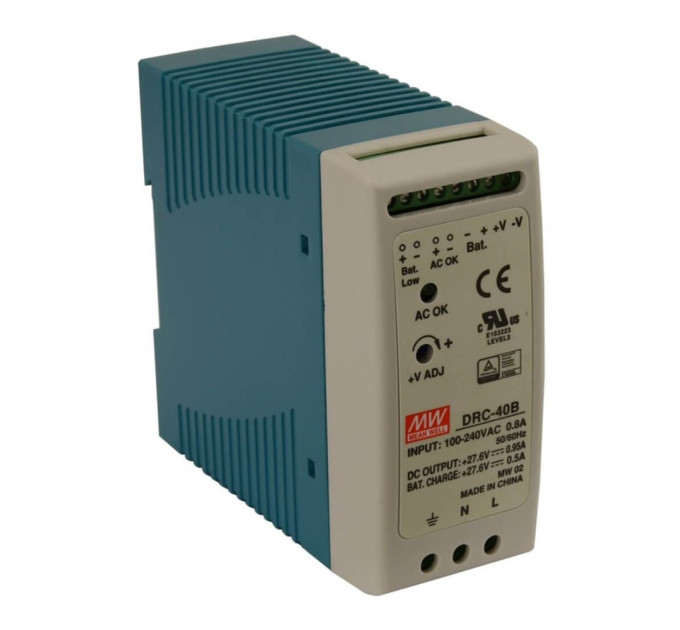 Блок питания с функцией UPS DRC-40B Mean Well на DIN-рейке