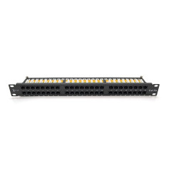 Патч-панель Ritar 48 портов UTP DUAL кат 5E 19" 1U неэкранированная черная