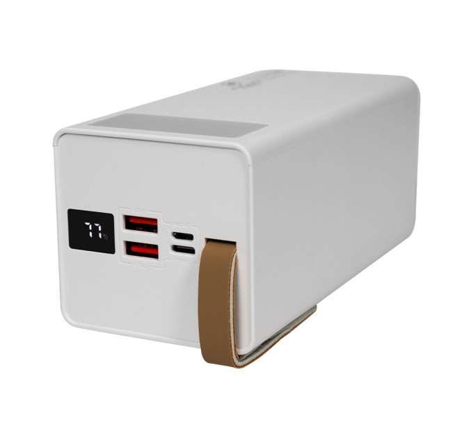 Повербанк 50000mAh Power Bank Kraft KPB-2350FCL White 22.5W QC3.0 LED-фонарь