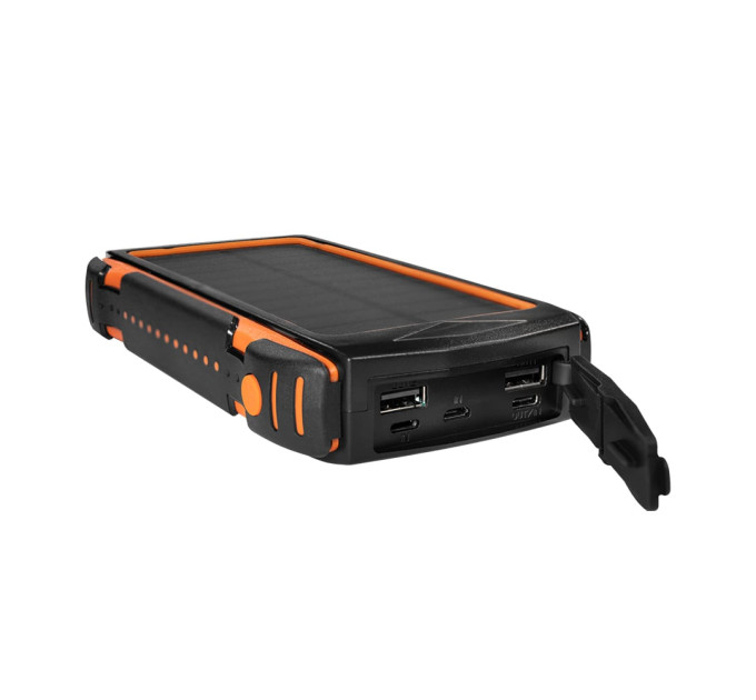 Повербанк з сонячною панеллю 20000mAh Power Bank Kraft KPB-U1820WCS Orange бездротова зарядка