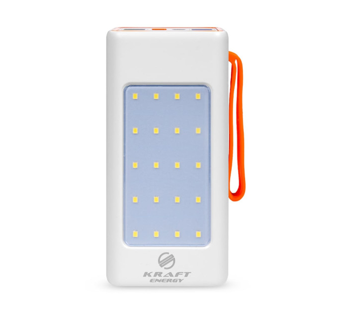 Повербанк 50000mAh Power Bank Kraft KPB-2450FCL White 22.5W QC3.0 LED-фонарь Повербанк 50000mAh Power Bank Kraft KPB-2450FCL White 22.5W QC3.0 LED-фонарь