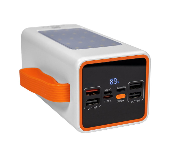 Повербанк 50000mAh Power Bank Kraft KPB-2450FCL White 22.5W QC3.0 LED-фонарь