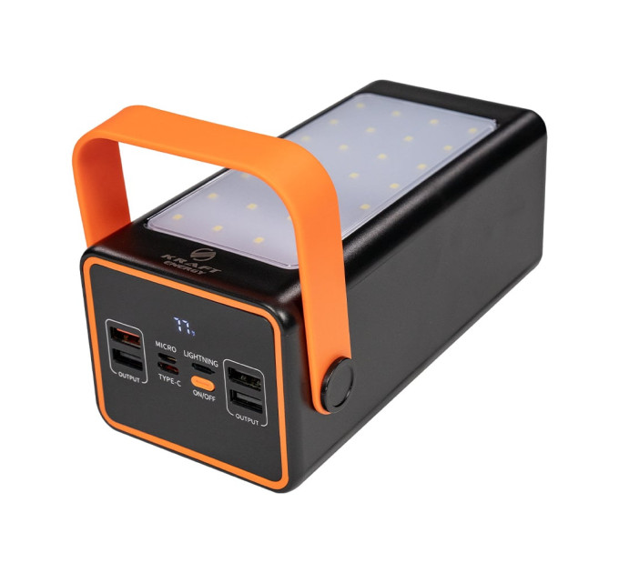 Повербанк 90000mAh Power Bank Kraft KPB-2490FCL Black 22.5W QC3.0 LED-ліхтар